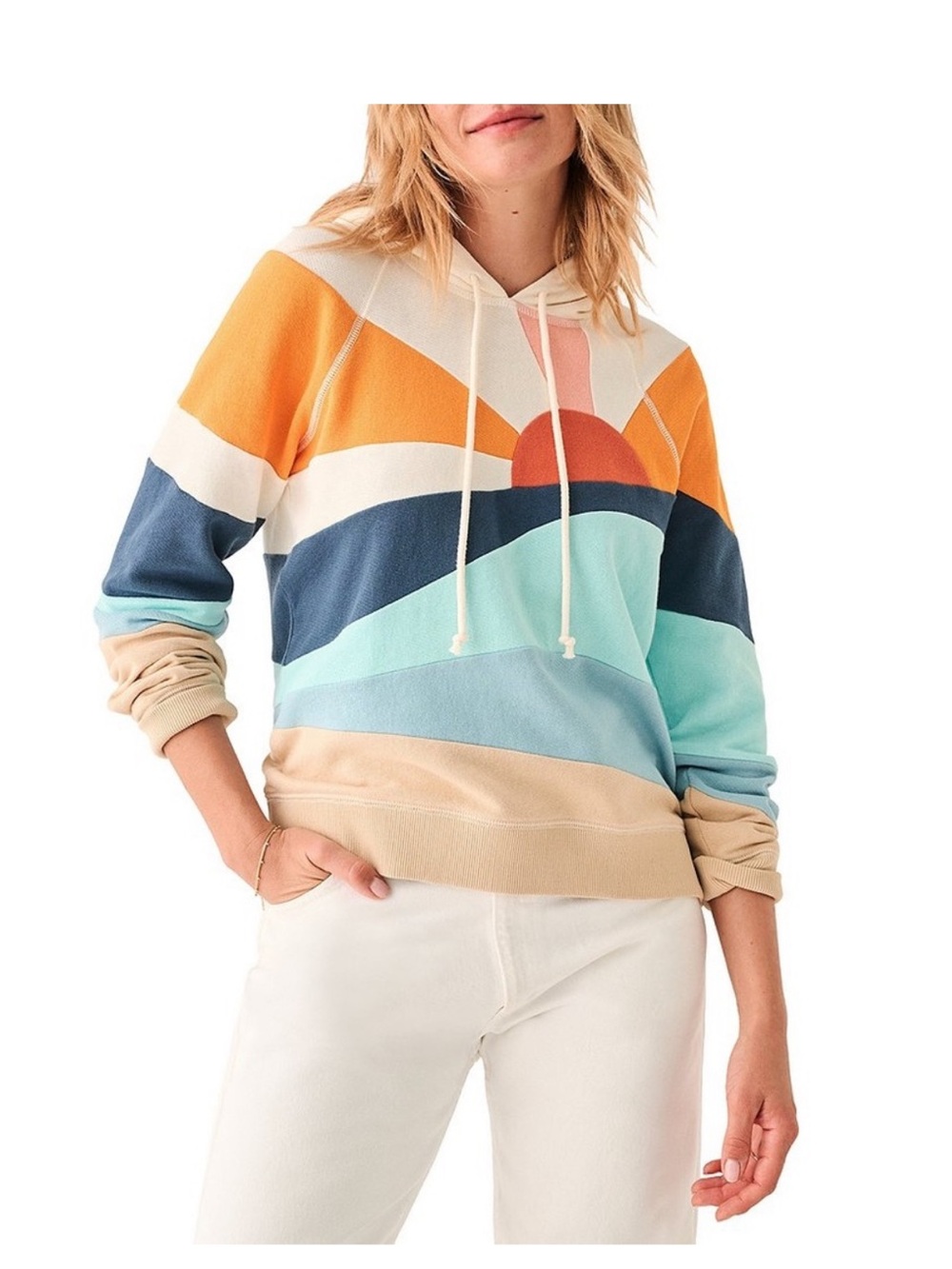 Faherty Soleil Abstract Sun Pullover Hoodie - Picture 2 of 7